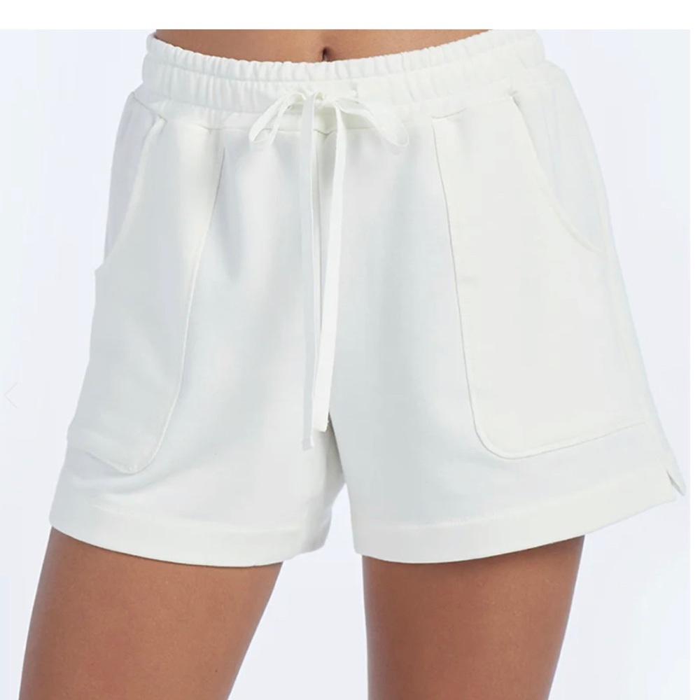 Summersalt | The Softest French Terry Lounge Shorts in White - L